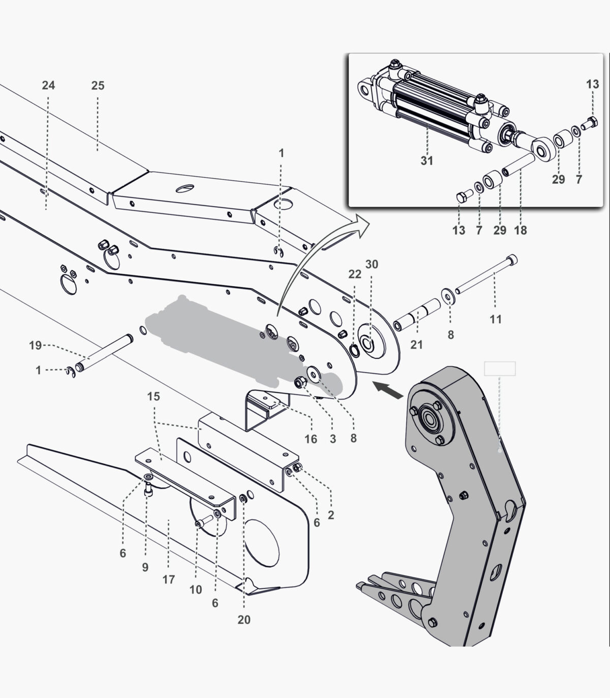Siłownik pneumatyczny S471225100A 800RF-S MOD 19900 do SIAT SM116 - obrazek 4